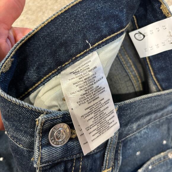 Current / Elliott The Vintage Cropped Studded Jeans - Picture 3 of 6